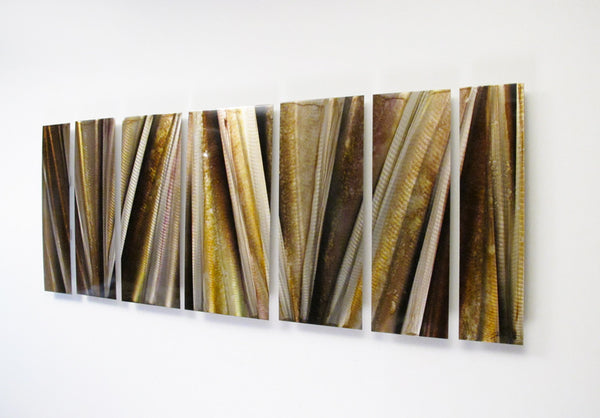 "Infinite Abyss" 68"x24" Earthtone Large Modern Abstract Metal Wall Art Sculpture