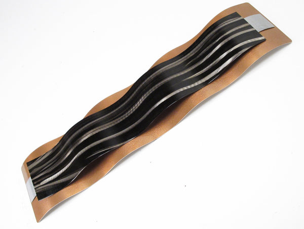 Copper Wall Decor - "Rhythmic Curves" Metal Sculpture