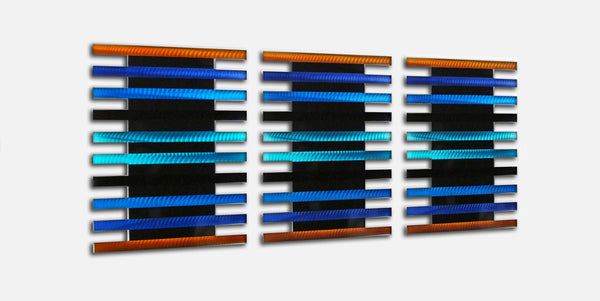 large metal wall sculpture angled right