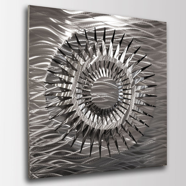 "Eclipse" Extra Large LED Lighted Geometric 40" x 40" Metal Wall Art