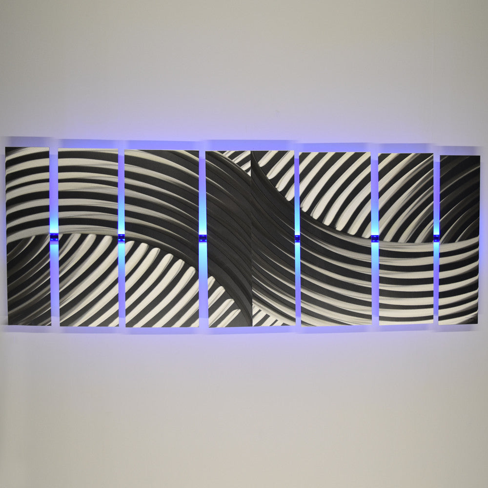 Metal Wall Art with Infused Color Changing LED Lights - DV8 Studio