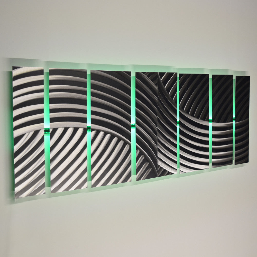 Metal Wall Art with Infused Color Changing LED Lights - DV8 Studio