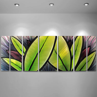 Abstract Metal Wall Art With Leaves