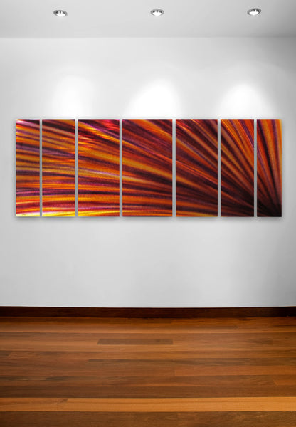 "Sedona" 68"x24" Earthtone Large Modern Abstract Metal Wall Art Sculpture Red Rock