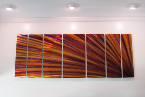 "Sedona" 68"x24" Earthtone Large Modern Abstract Metal Wall Art Sculpture Red Rock