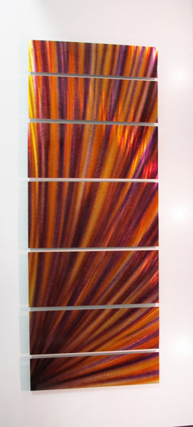 Red And Orange Metal Abstract Wall Art