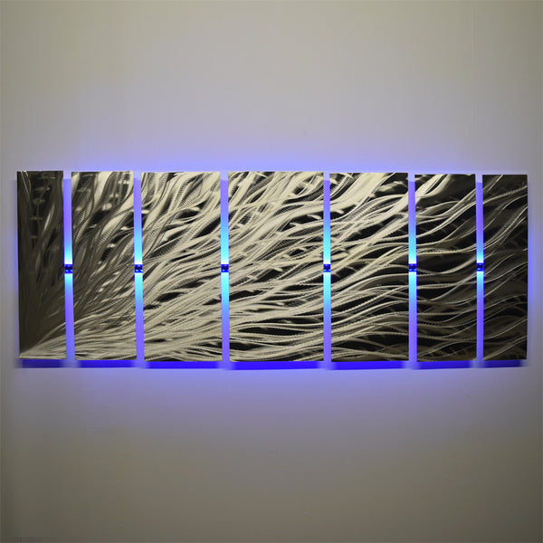 Lighted Metal Wall Art "Silver Rush LED" (See Video!)