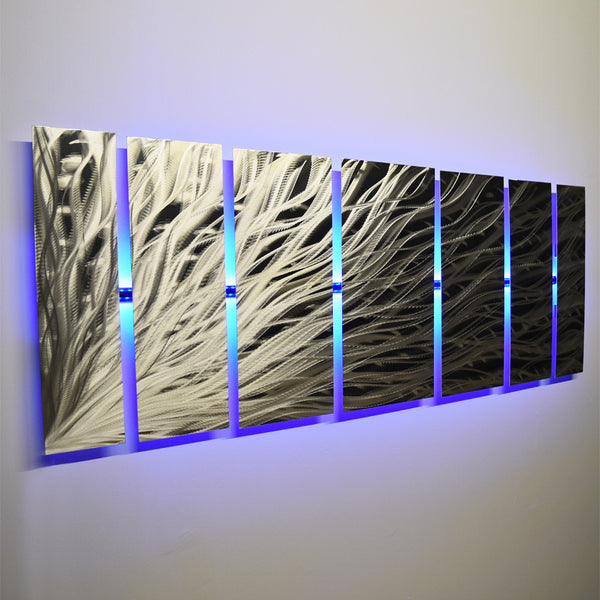 Lighted Metal Wall Art "Silver Rush LED" (See Video!)