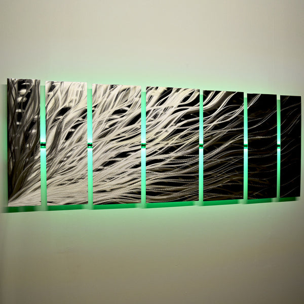 Lighted Metal Wall Art "Silver Rush LED" (See Video!)