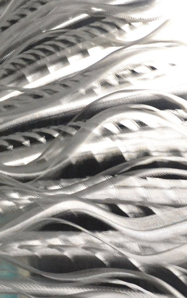 "Silver Rush" 66"x 24" Silver Modern Art Panels