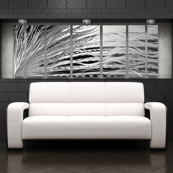 Silver Modern Wall Art Metal by Brian M. Jones