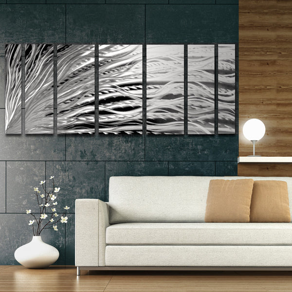 Silver Modern Wall Art Metal by Brian M. Jones