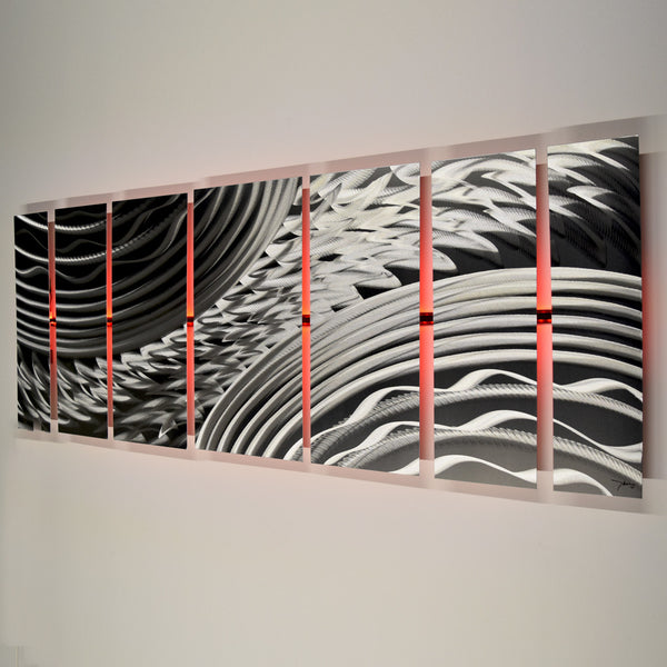 "Silver Storm LED SP" Lighted Metal Wall Art Smartphone Wifi Controlled