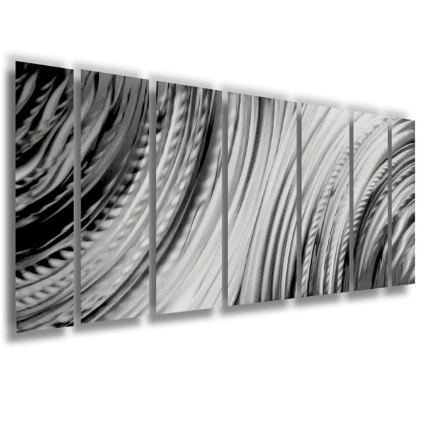 Silver Large Contemporary Metal Wall Art