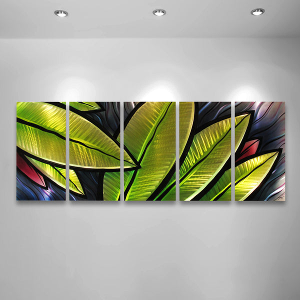 Modern Abstract Metal Wall Art Detail Front