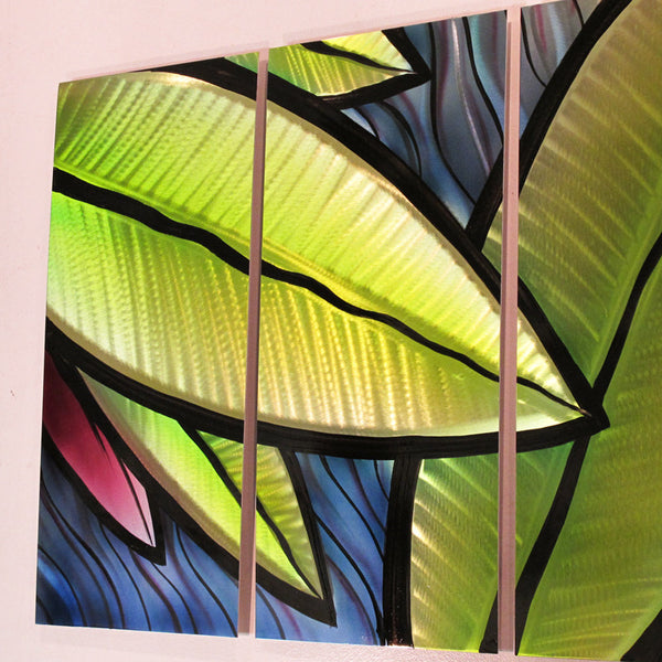 Tropical Leaf Contemporary Metal Wall Art