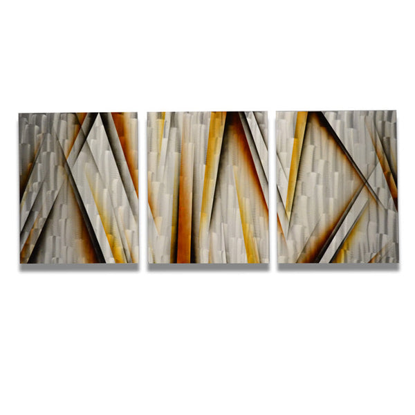 XL 76"x30" "Vanishing Point" Metal Wall Art - Modern Abstract Sculpture Contemporary Painting - Home Decor