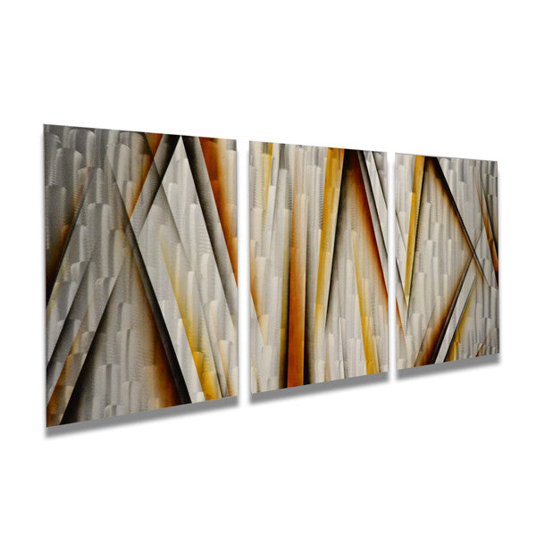 XL 76"x30" "Vanishing Point" Metal Wall Art - Modern Abstract Sculpture Contemporary Painting - Home Decor