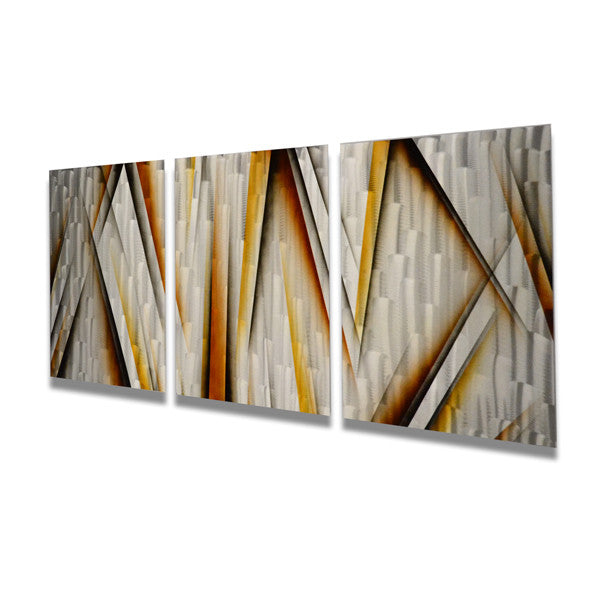 XL 76"x30" "Vanishing Point" Metal Wall Art - Modern Abstract Sculpture Contemporary Painting - Home Decor