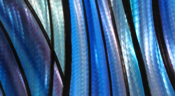 Aqua Blue Metal Contemporary Wall Art