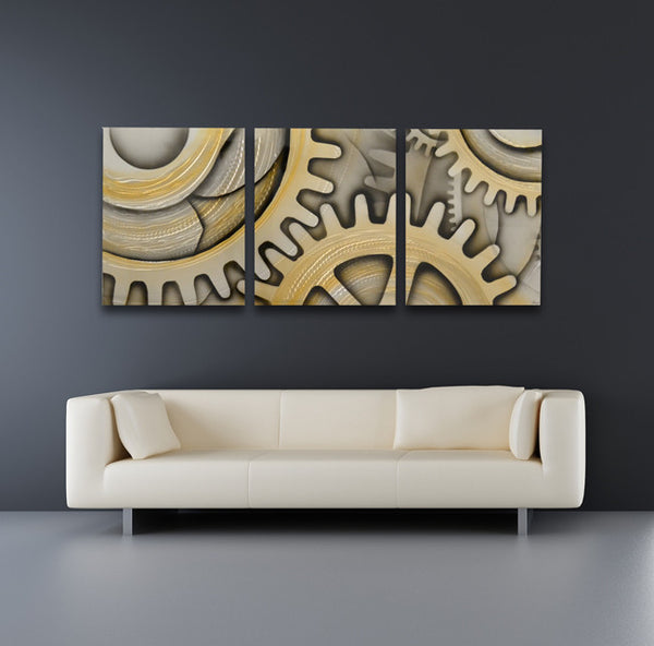 XL 76"x30" Metal Wall Art - Modern Abstract Sculpture Contemporary Painting - Home Decor