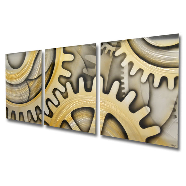 XL 76"x30" Metal Wall Art - Modern Abstract Sculpture Contemporary Painting - Home Decor