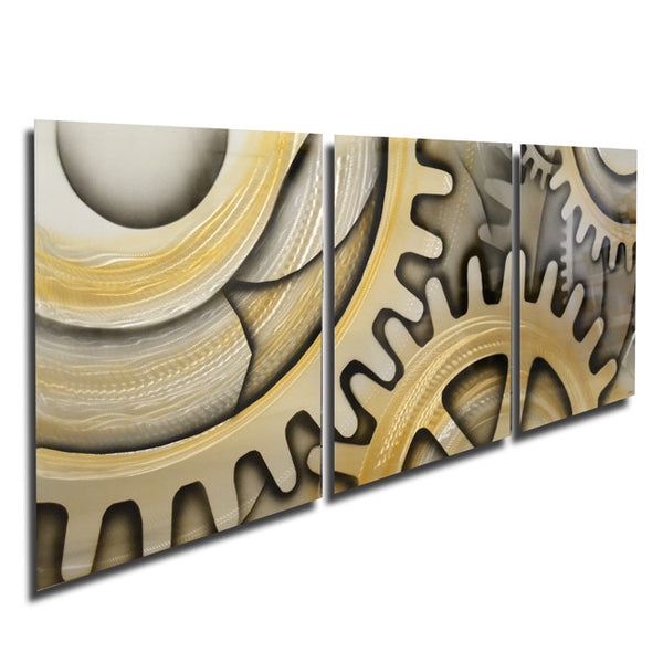 XL 76"x30" Metal Wall Art - Modern Abstract Sculpture Contemporary Painting - Home Decor