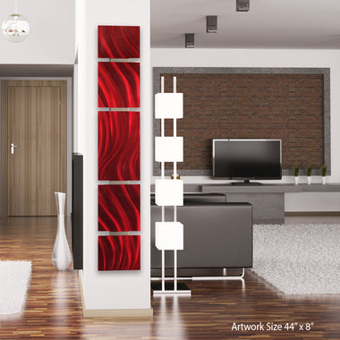 Red Metal Wall Sculpture by Brian M Jones