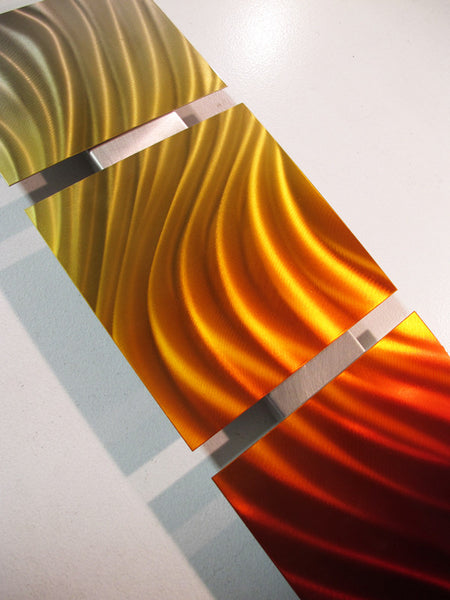Metal Wall Sculpture - Red Orange 