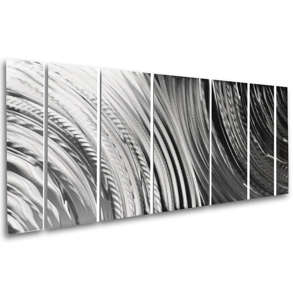 Silver Large Contemporary Metal Wall Art