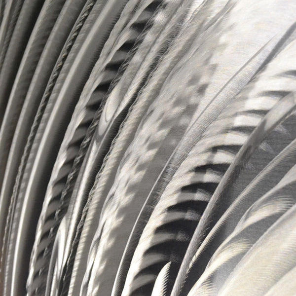 "Tranquility" 68"x24" Silver Aluminum Large Modern Abstract Metal Wall Art Sculpture